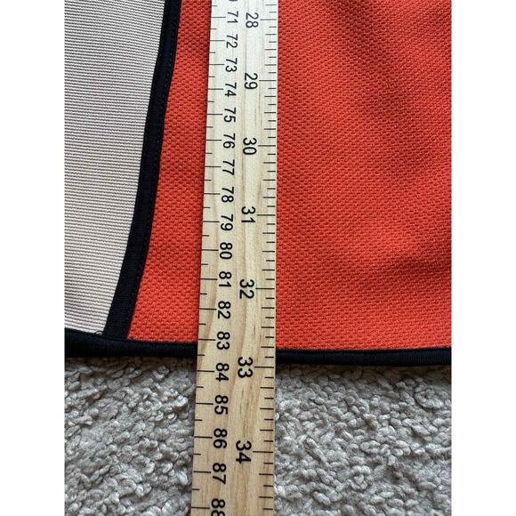 Gianni Bini Colorblock Short Sleeve Bodycon Sheath Dress Black/Orange/Cream Sm - Picture 10 of 10